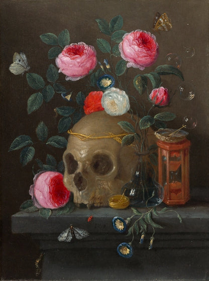 The original print of "Vanitas Still Life" c.1665/1670 By Jan Van Kessel, The Elder.