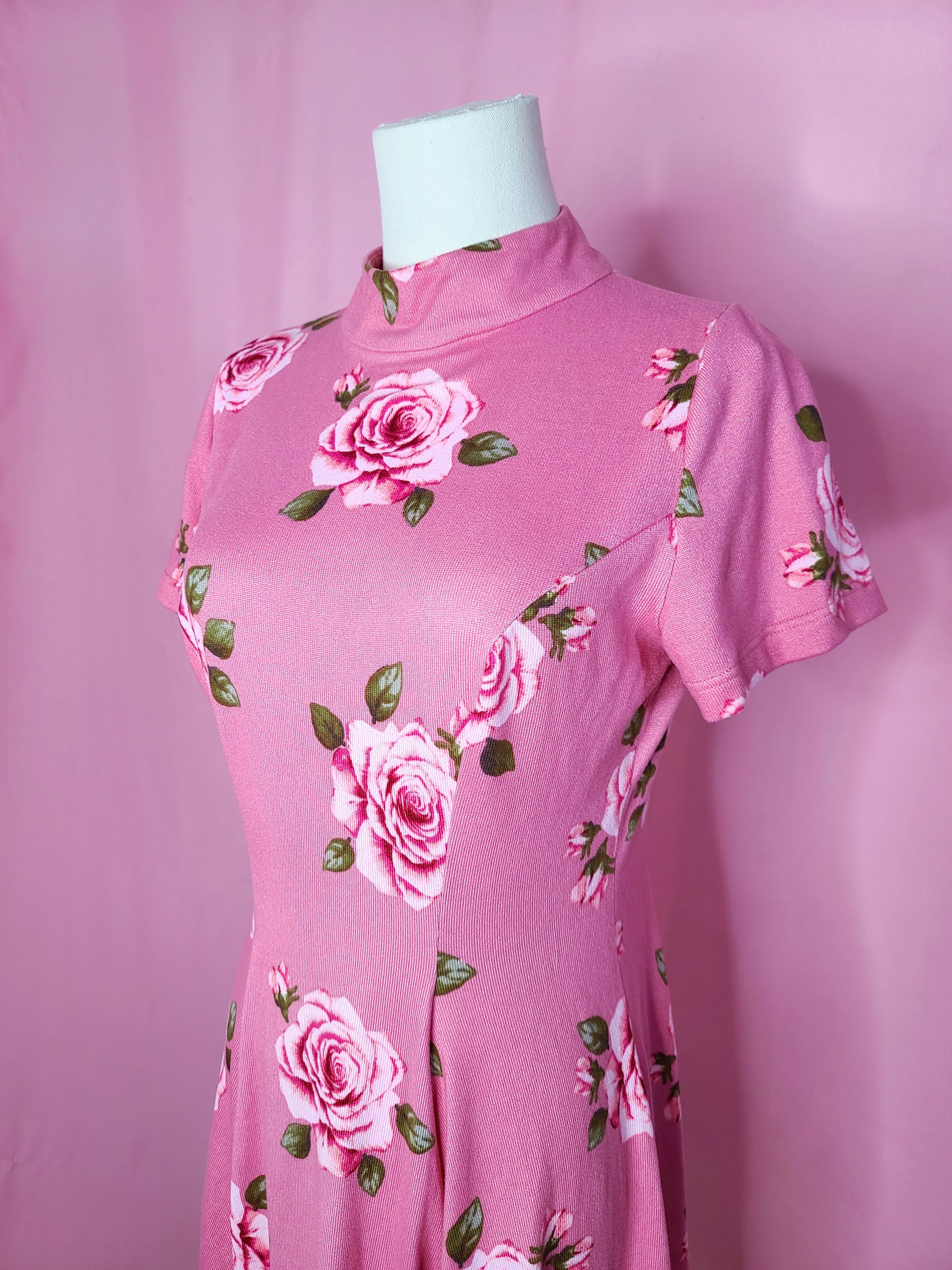 Pink Rose Emma Sweater Dress by Wax Poetic Clothing -FINAL SALE - Modern Vixen Vintage