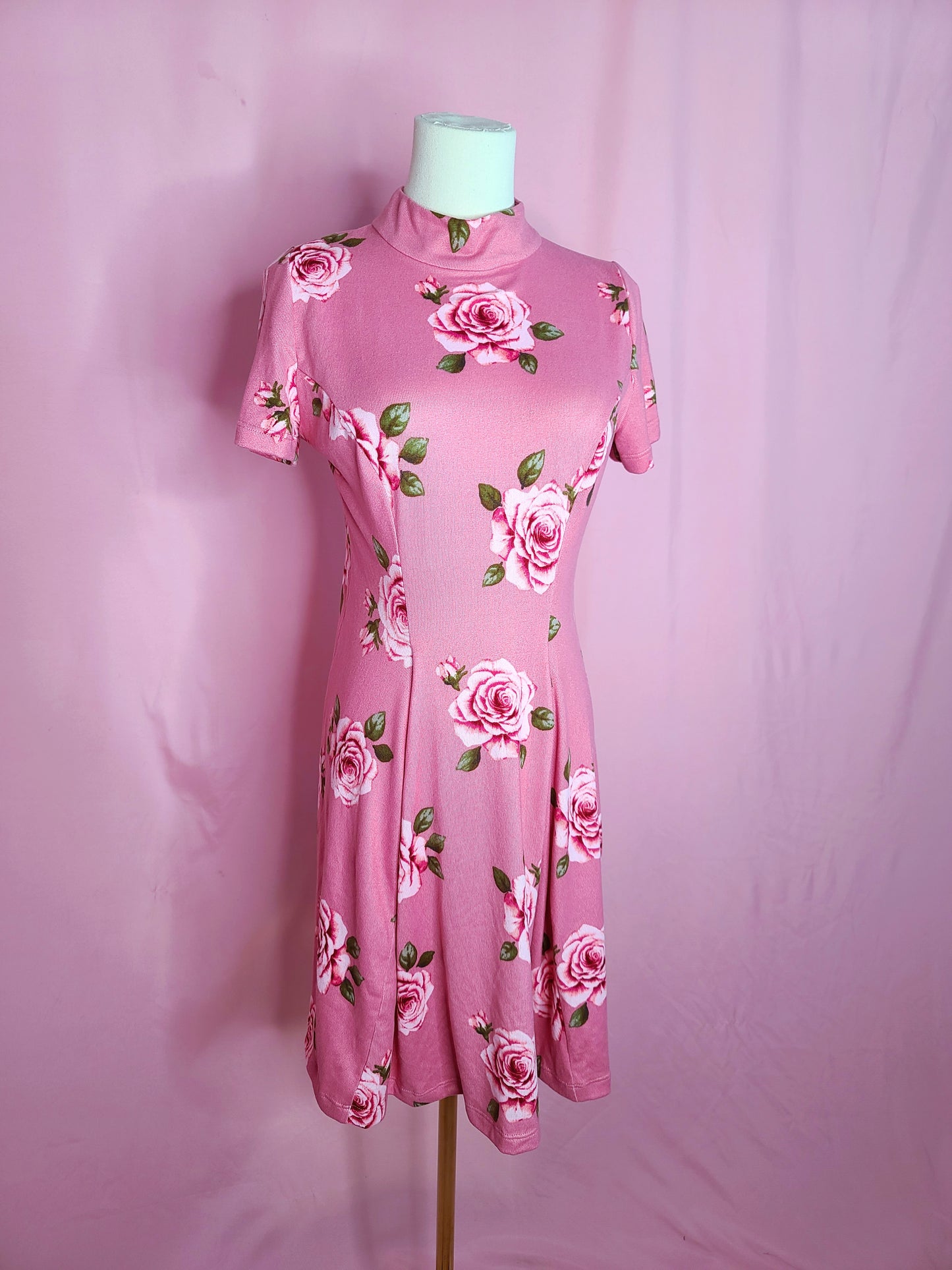 Pink Rose Emma Sweater Dress by Wax Poetic Clothing -FINAL SALE - Modern Vixen Vintage