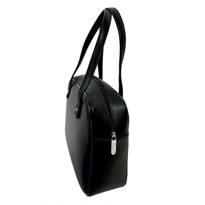 Side view of the purse against a white background