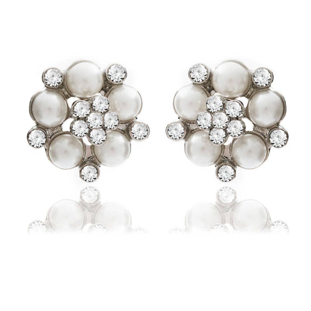 Earrings against white background