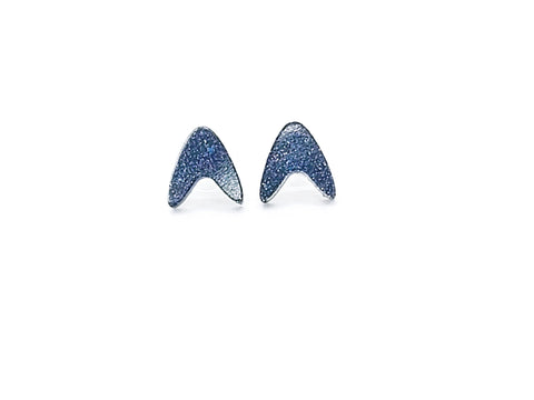 Earrings against a white background