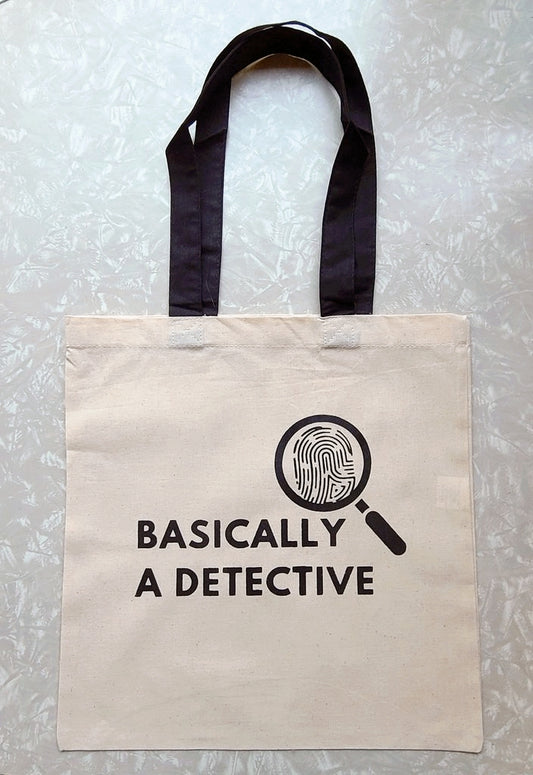 Tote bag against a light grey background