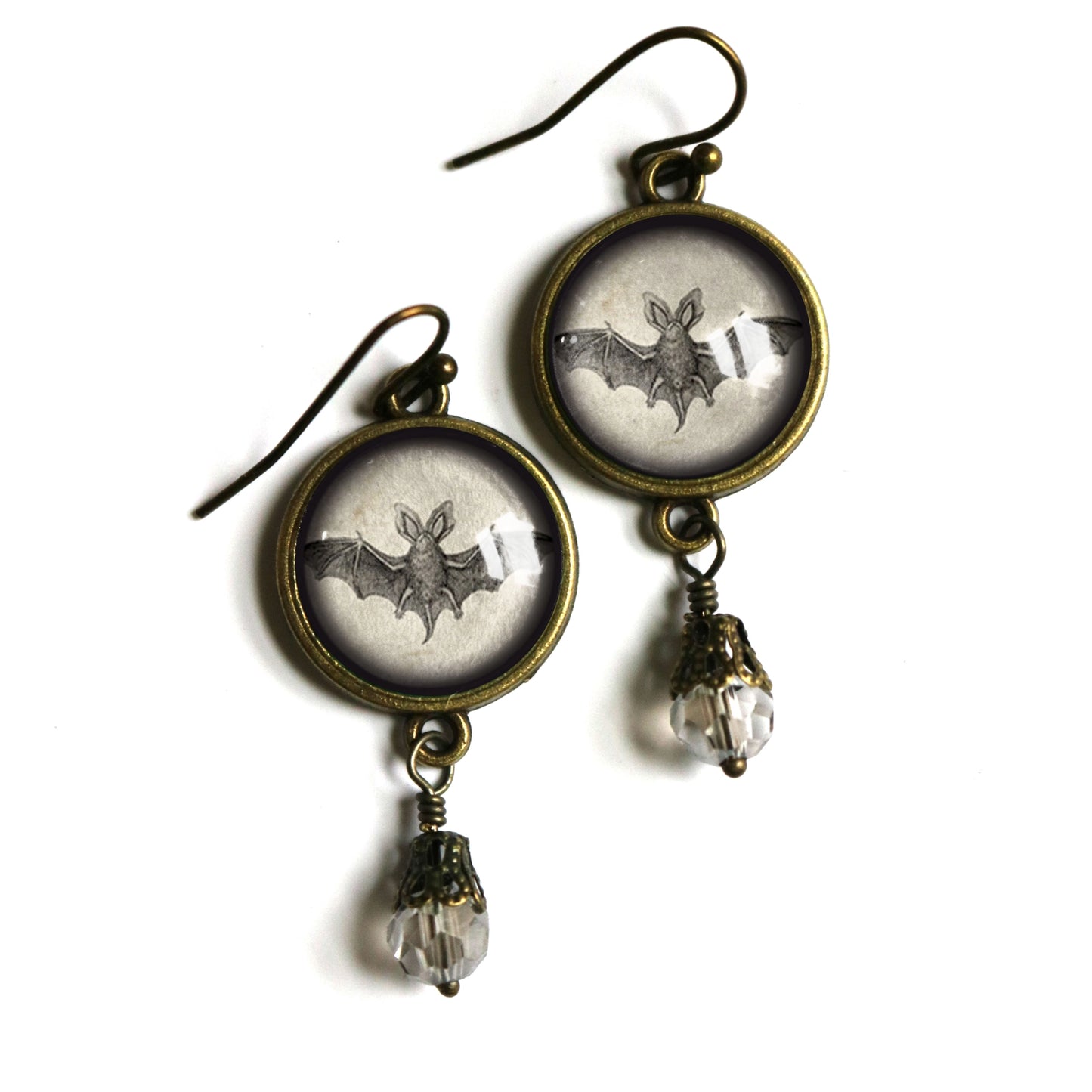 Earrings against a white background