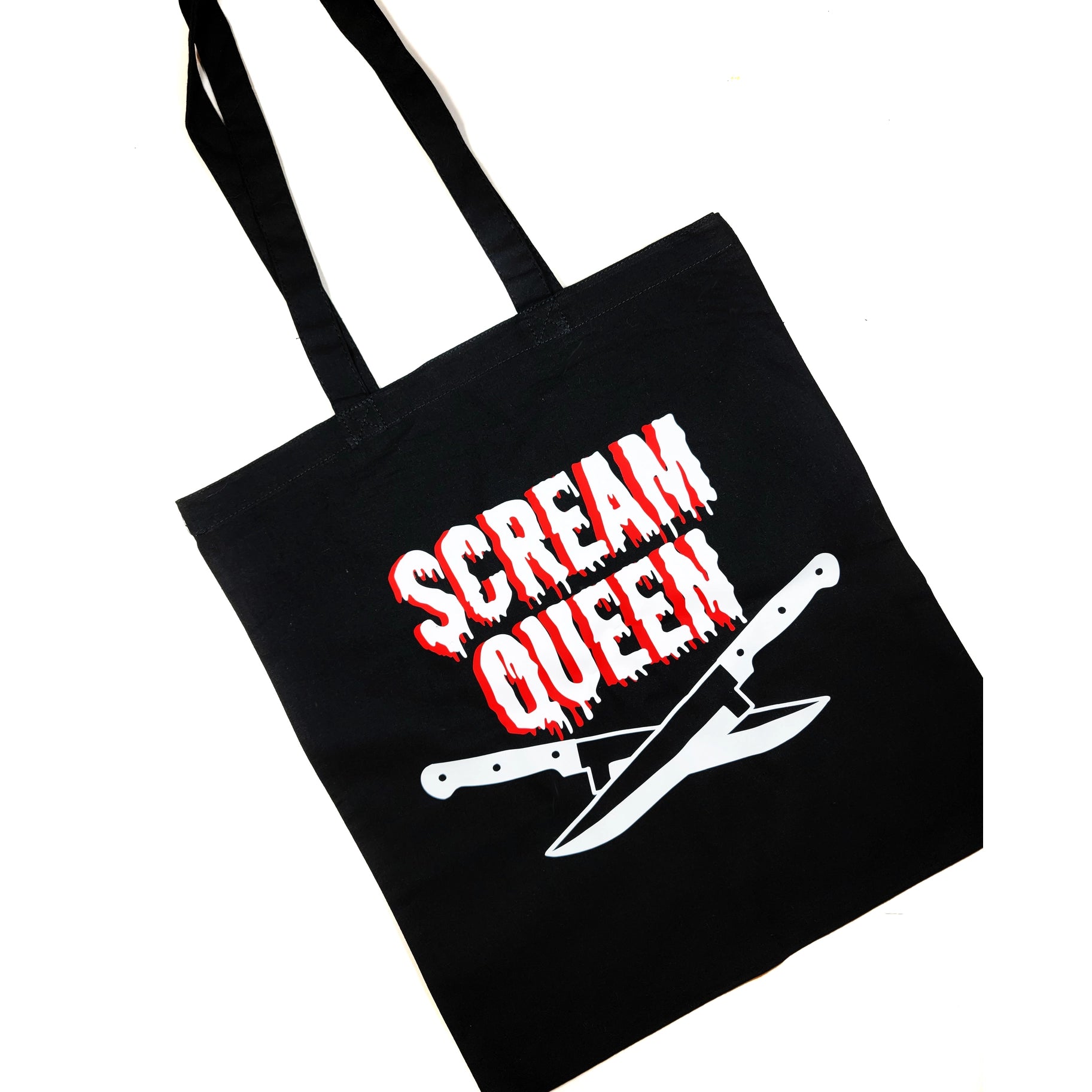 Scream Queen Horror Tote Bag Black by Printy Vibes - Modern Vixen Vintage