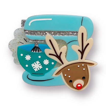 Brooch against white background