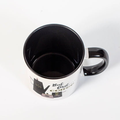 Above view of the mug against a white background